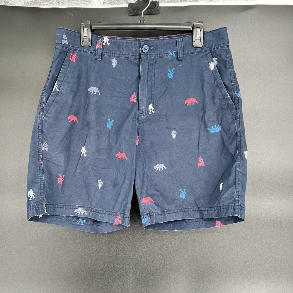 Columbia Wahed Out Printed Shorts Mens 32x8 Bear Tree‎ BigFoot Outdoor Hiking